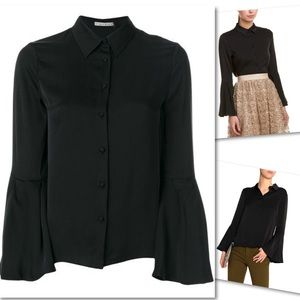 Alice + Olivia Tops - Alice + Olivia Myrtle Trumpet Sleeve Silk Blouse L Alice + Olivia Tops - Alice + Olivia Myrtle Trumpet Sleeve Silk Blouse L